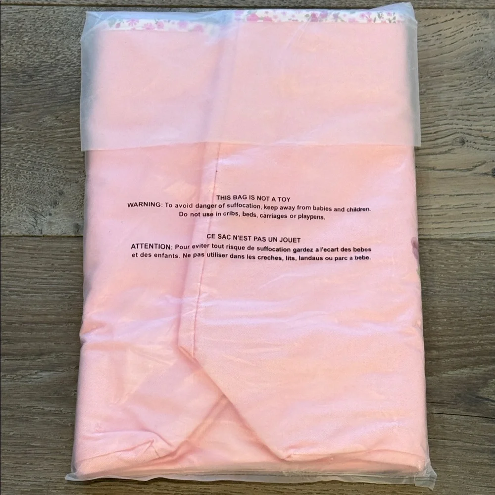 Victoria’s Secret PINK Pink Canvas Floral Embroidered Tote Bag Zip Top 1 Pocket - Picture 7 of 11